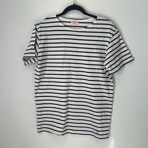 Armor Lux Mens SS Hoedic Sailor T-shirt Short Sleeve White/ Navy Large Fisherman